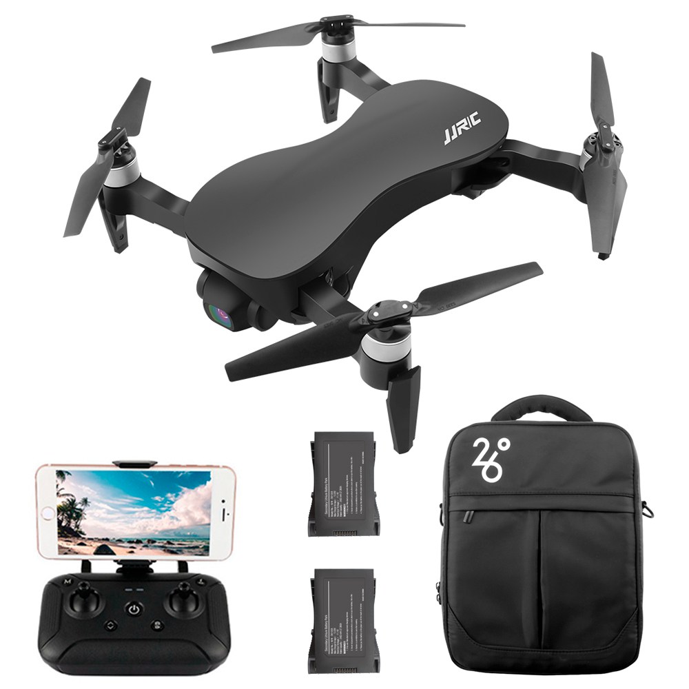 

JJRC X12 AURORA 5G WIFI 1.2km FPV GPS Foldable RC Drone With 1080P 3Axis Gimbal Ultrasonic Optical Flow Positioning RTF - Black Three Batteries With Bag