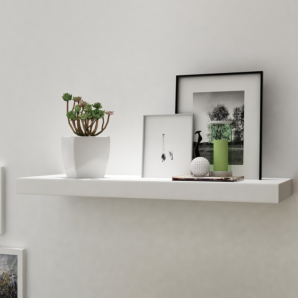 Leisure Zone Wall Mounted Floating Shelf White