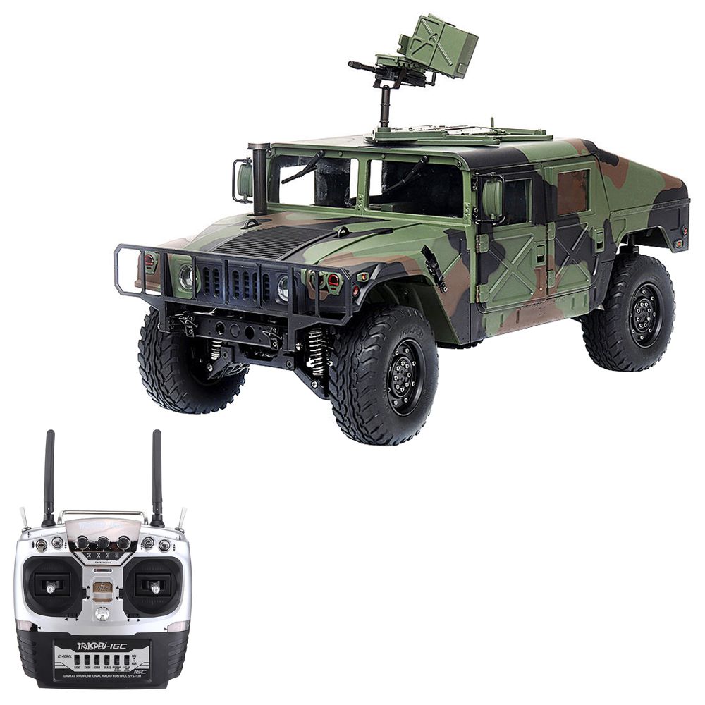 

HG P408 Light Sound Function Version 1/10 2.4G 4WD U.S.4X4 Military Vehicle Truck RC Car Without Battery Charger RTR - Camouflage