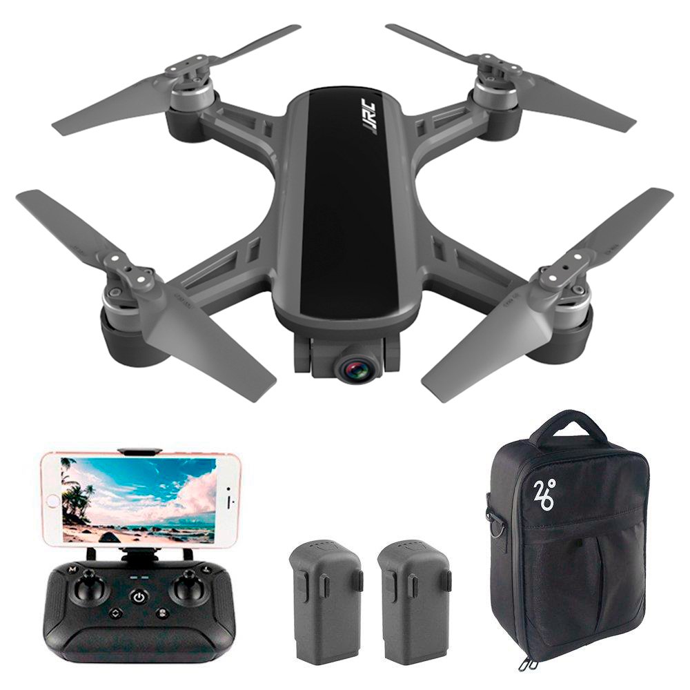 

JJRC X9P Heron 4K Version 5G WIFI 1KM FPV GPS RC Drone With 2-Axis Gimbal 50X Digital Zoom Optical Flow Positioning RTF - Three Batteries With Bag