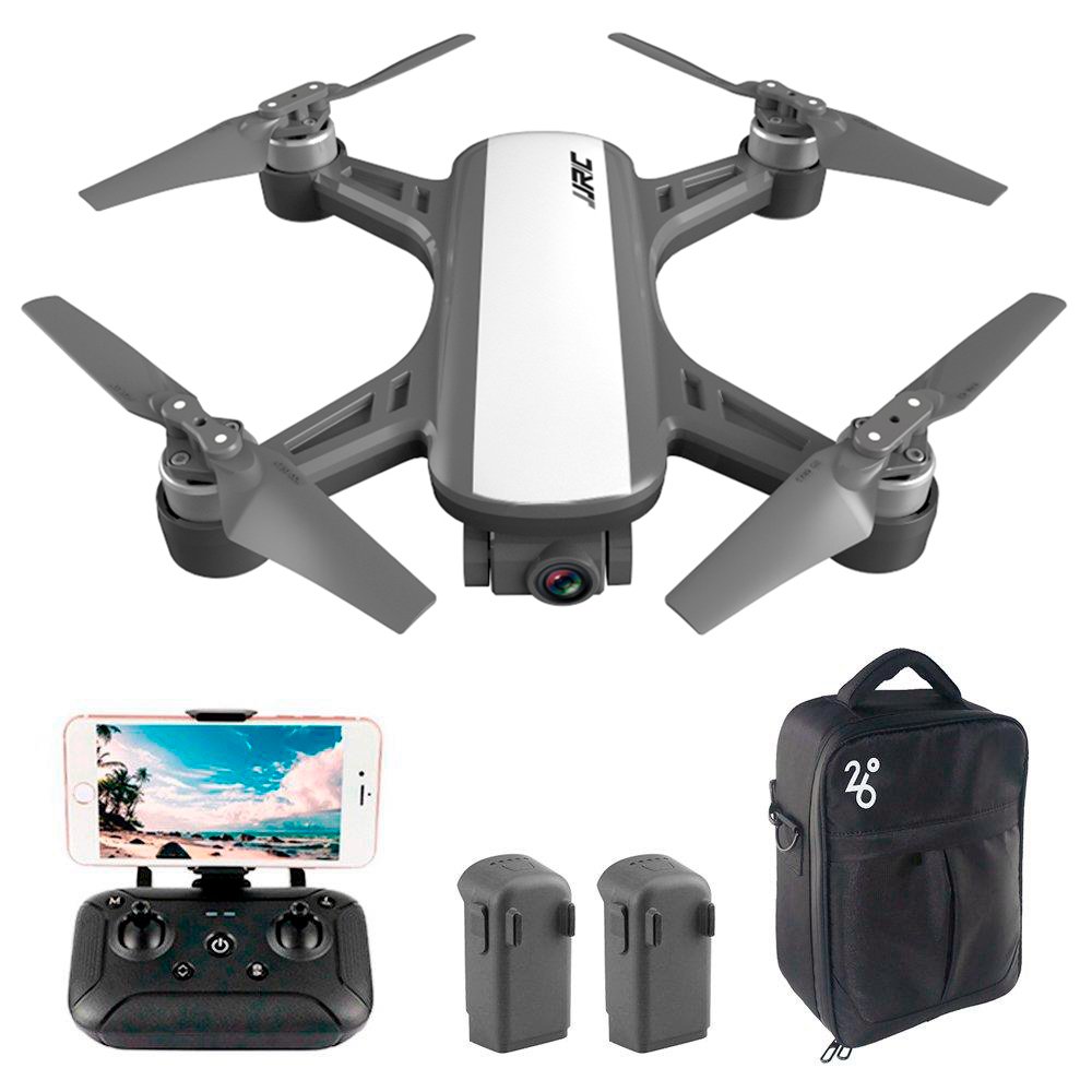 

JJRC X9P Heron 4K Version 5G WIFI 1KM FPV GPS RC Drone With 2-Axis Gimbal 50X Digital Zoom Optical Flow Positioning RTF - Three Batteries With Bag