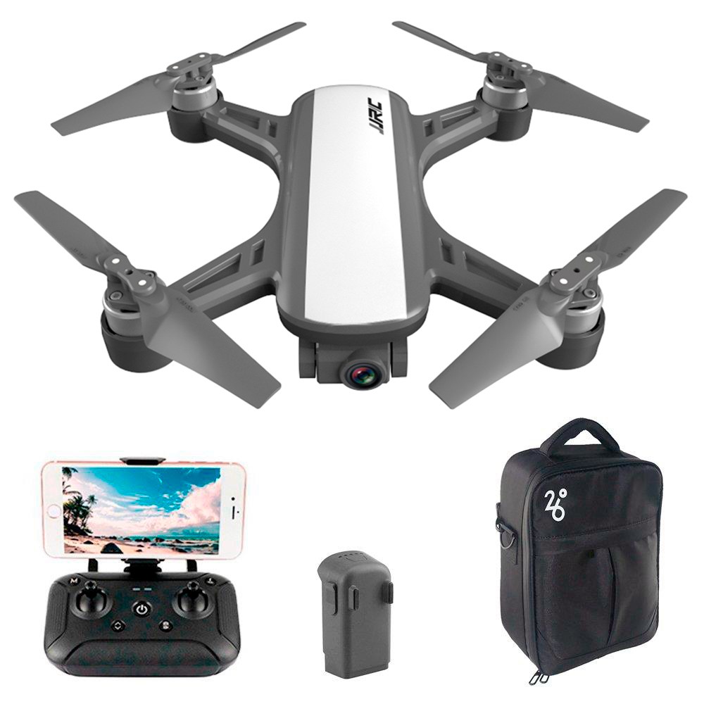

JJRC X9P Heron 4K Version 5G WIFI 1KM FPV GPS RC Drone With 2-Axis Gimbal 50X Digital Zoom Optical Flow Positioning RTF - White Two Batteries With Bag