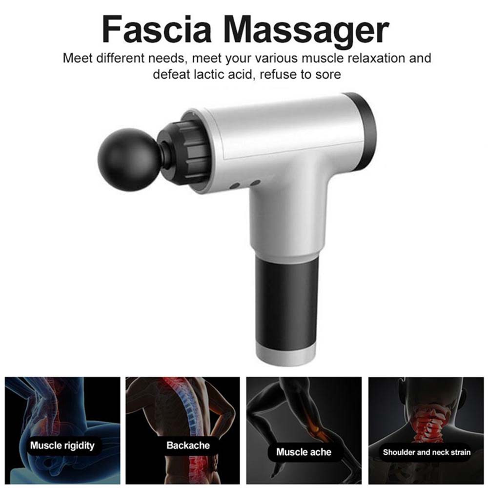 Handheld Fascia Massager Relax Muscle Therapy Device 3400 RPM Gray