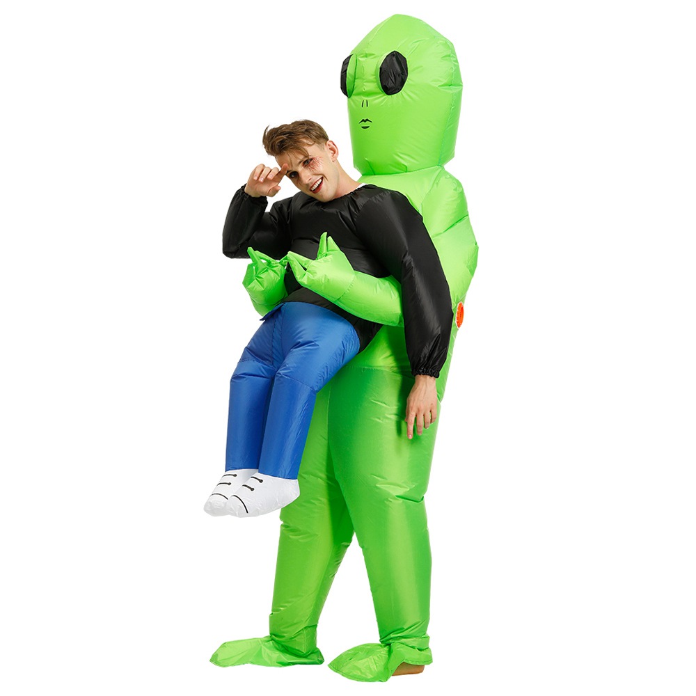 Costume gonflable extraterrestre Halloween pour le vert émeraude des adultes