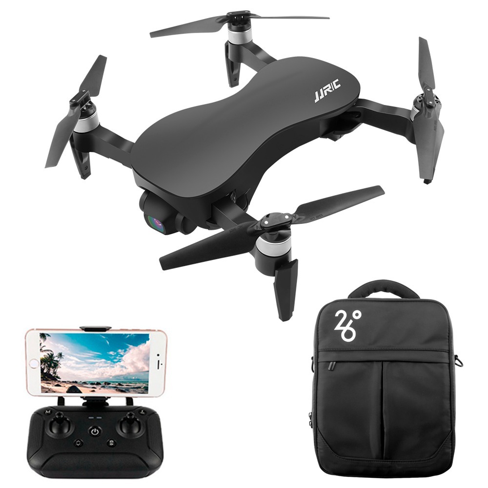 JJRC X12 AURORA 4K 5G WIFI 3KM FPV GPS Foldable RC Drone With 3Axis Gimbal 50X Digital Zoom Ultrasonic Positioning RTF - Black One Battery with Bag