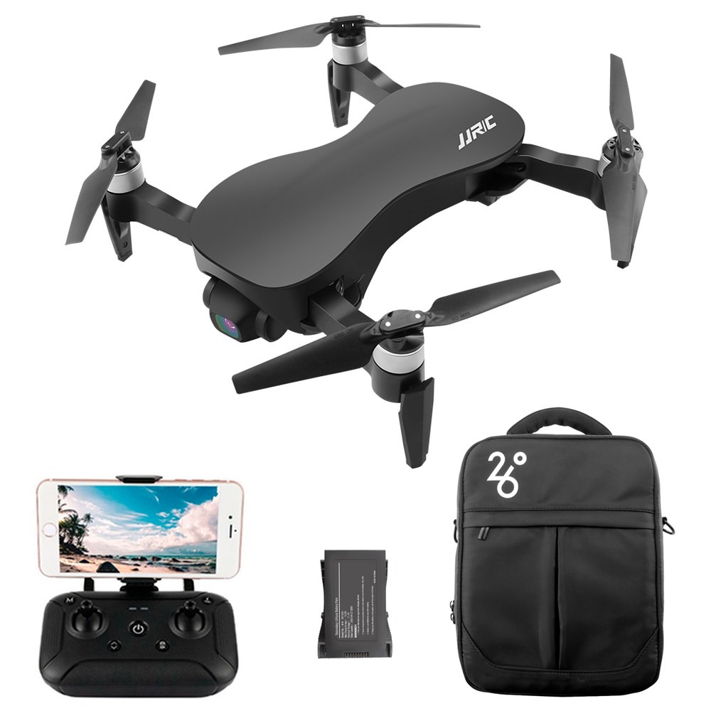 

JJRC X12 AURORA 4K 5G WIFI 3KM FPV GPS Foldable RC Drone With 3Axis Gimbal 50X Digital Zoom Ultrasonic Positioning RTF - Black Two Batteries with Bag