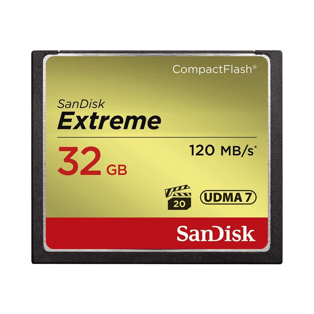 

SanDisk Extreme CompactFlash Memory Card 120MB/s Read Speed 32GB (SDCFXSB-032G-G46