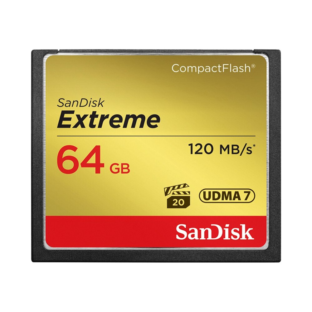 

SanDisk Extreme CompactFlash Memory Card 120MB/s Read Speed 64GB (SDCFXSB-064G-G46