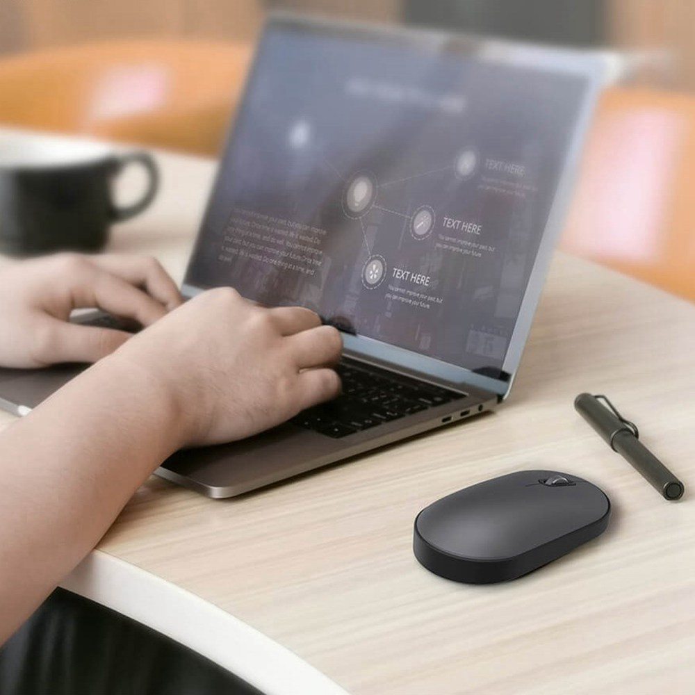 MIIIW Wireless Portable Dual Mode Mouse For PC Laptop Black