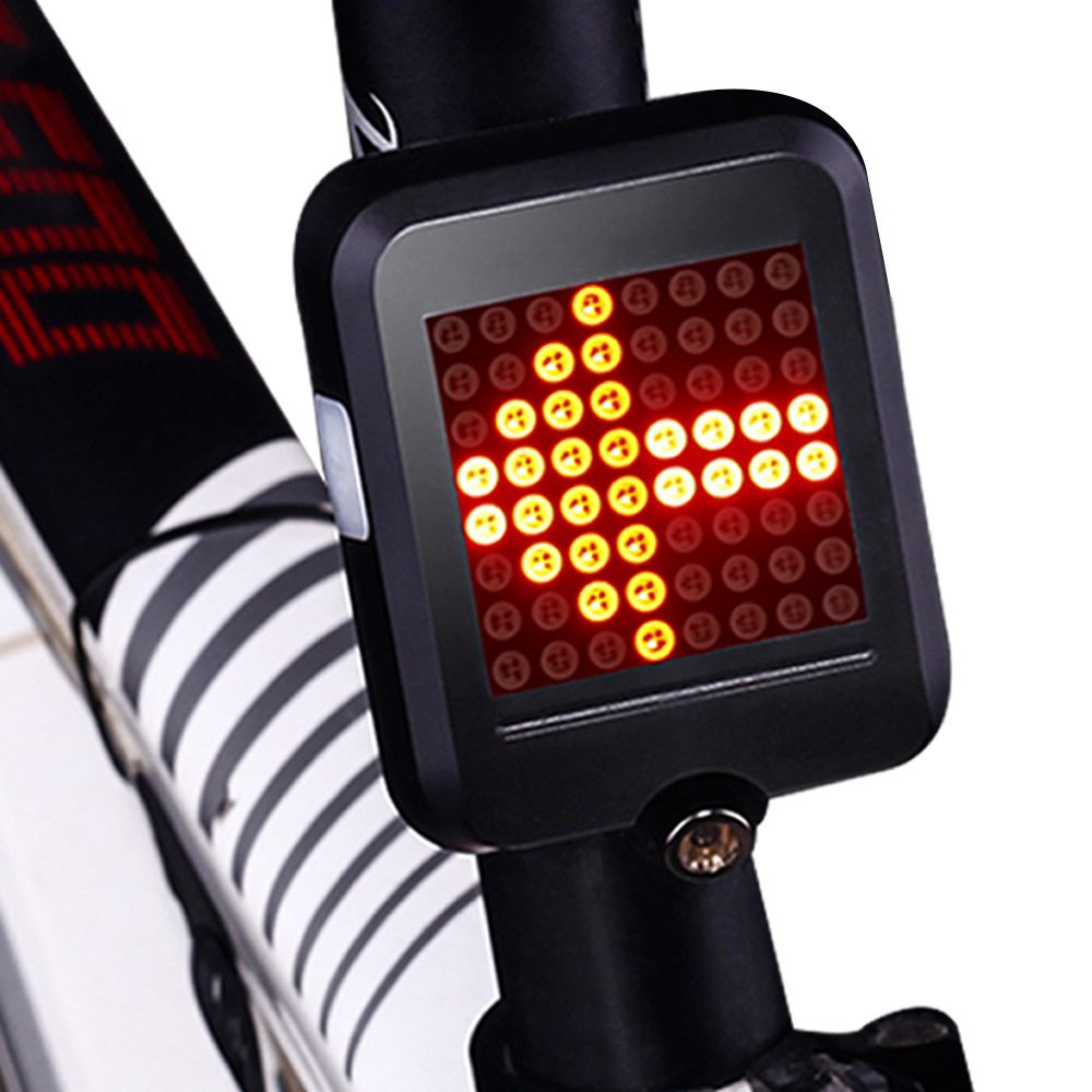 TX129 64led Intelligent Bicycle Taillight Infrared Laser Black