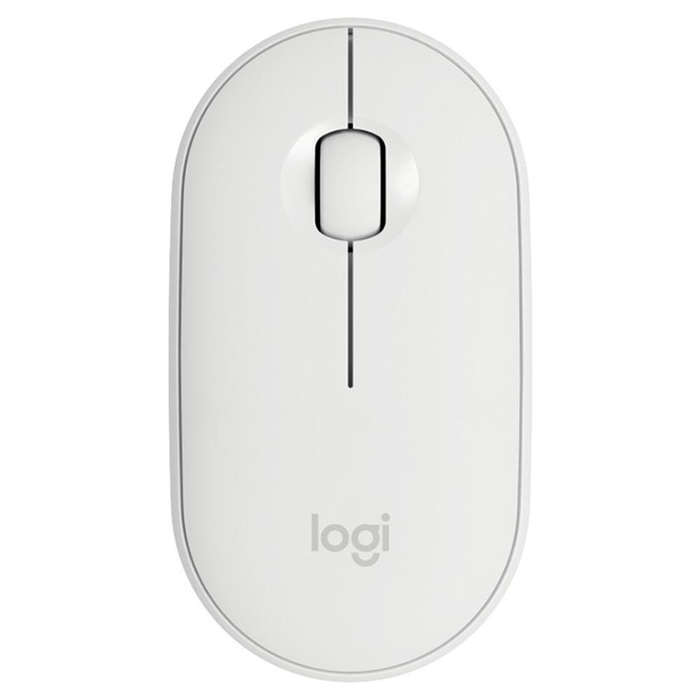 Logitech Pebble Wireless Mouse Bluetooth 2.4GHz Mute Dual Modes Portable For PC Laptop - White