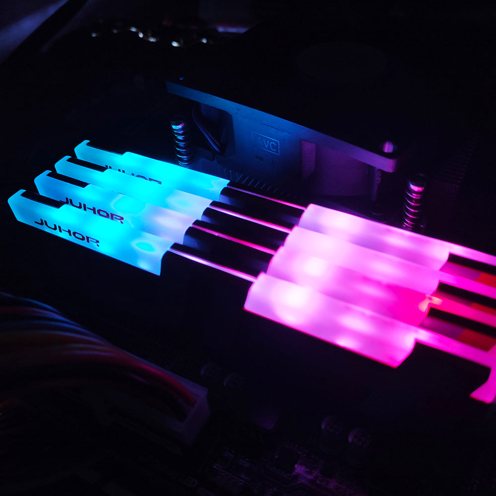 Juhor DDR4 8GB 2666Mhz Memory Module With RGB Glowing and Shell Red