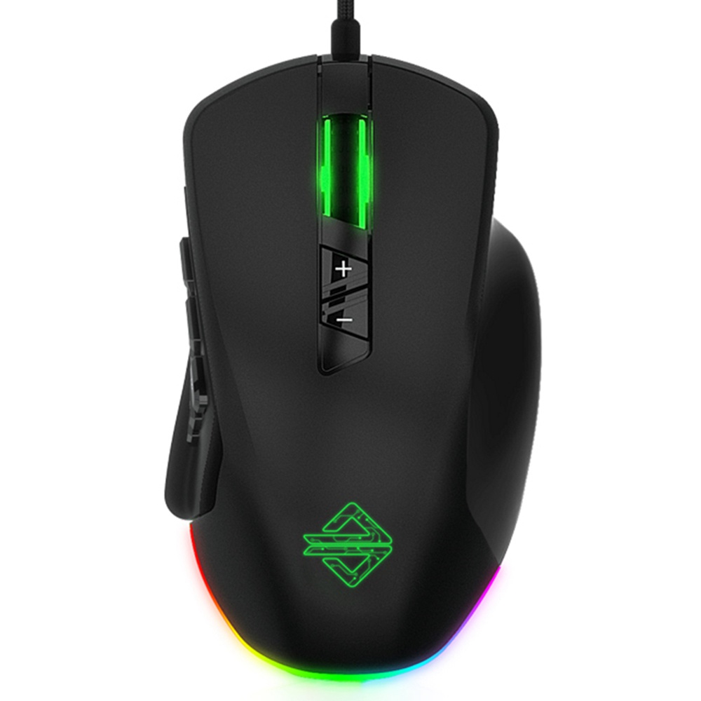 

Ajazz GTI Wired Gaming Mouse 5000 Adjustable DPI RGB Colorful Lights - Black