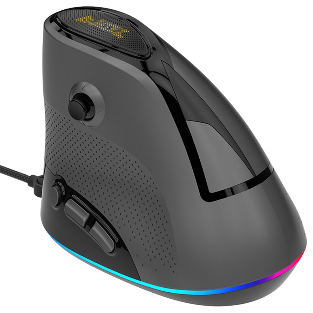 

Ajazz AJ307 USB Wired Vertical Mouse Ergonomic Design 7 keys RGB Backlit 4800DPI Gaming Mouse - Black