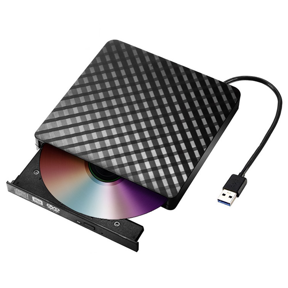 External Mobile Optical Drive Portable CD DVD Ultra-thin USB 3.0 Interface For Laptop PC MAC - Black