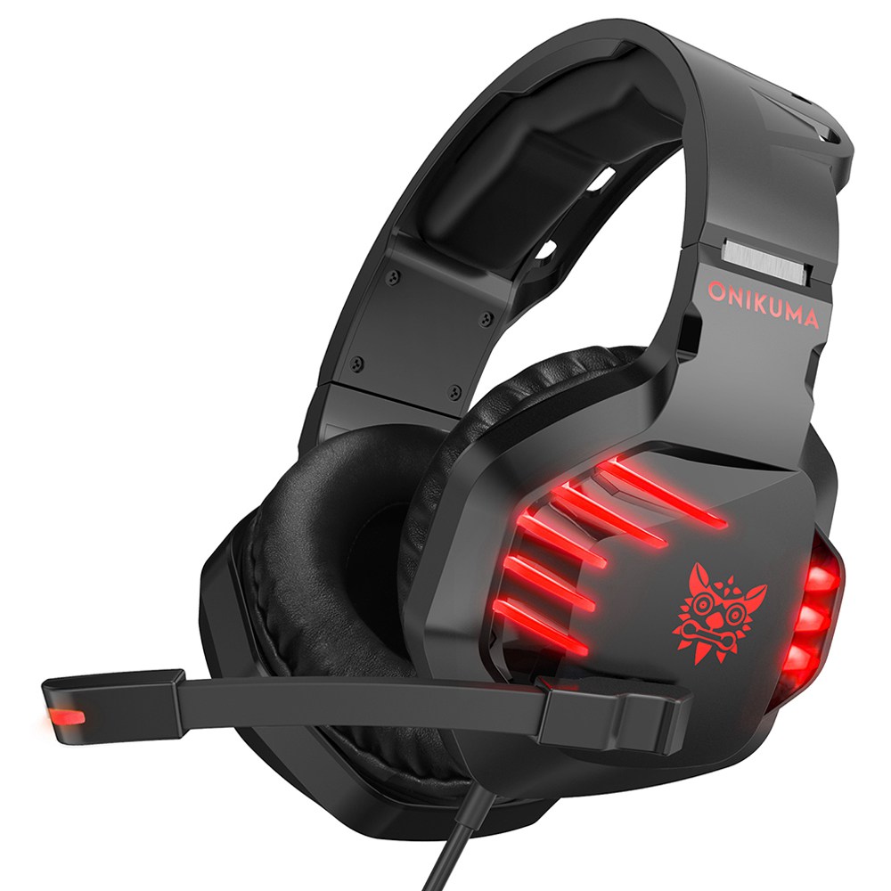 Onikuma K17 3.5mm AudioUSB LED Gaming Headphones Red