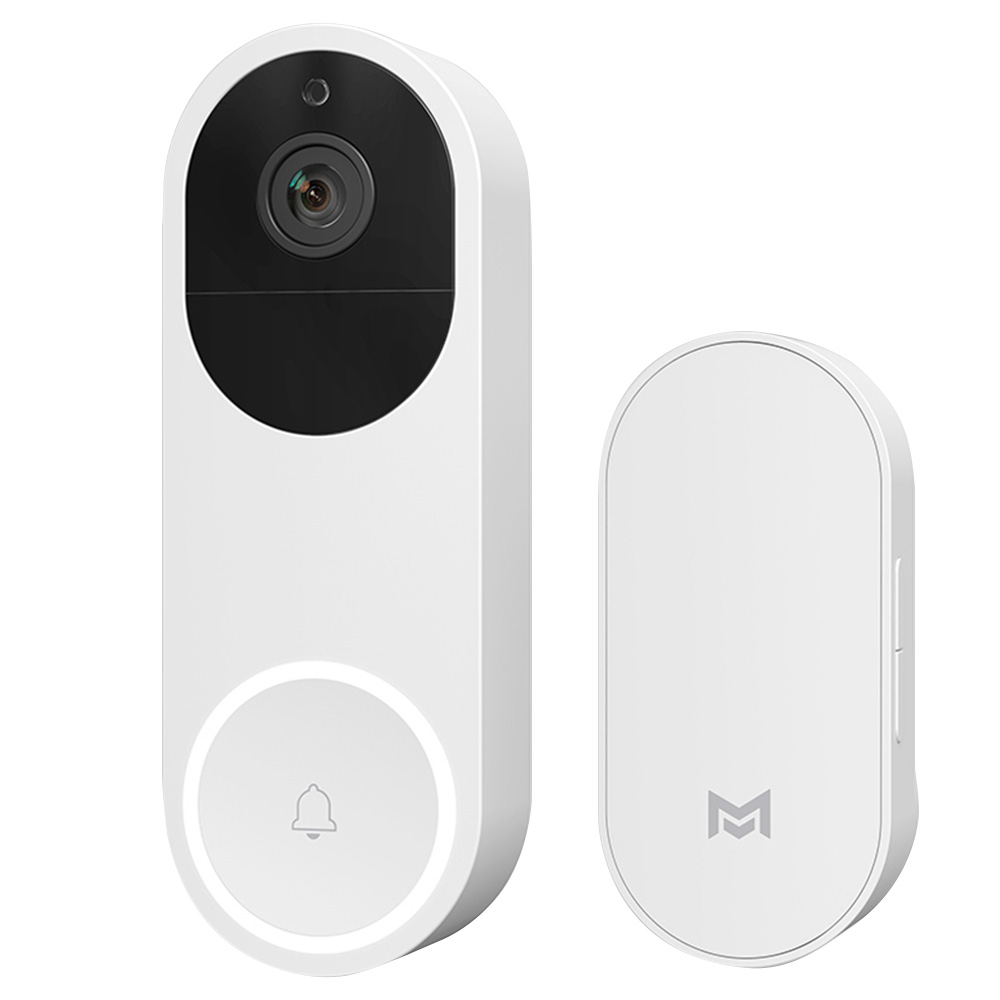 

Xiaomo Intelligent Vision Video Doorbell AI Face Identifcation 1080P Infrared Night Vision With Speaker From Xiaomi Youpin - White