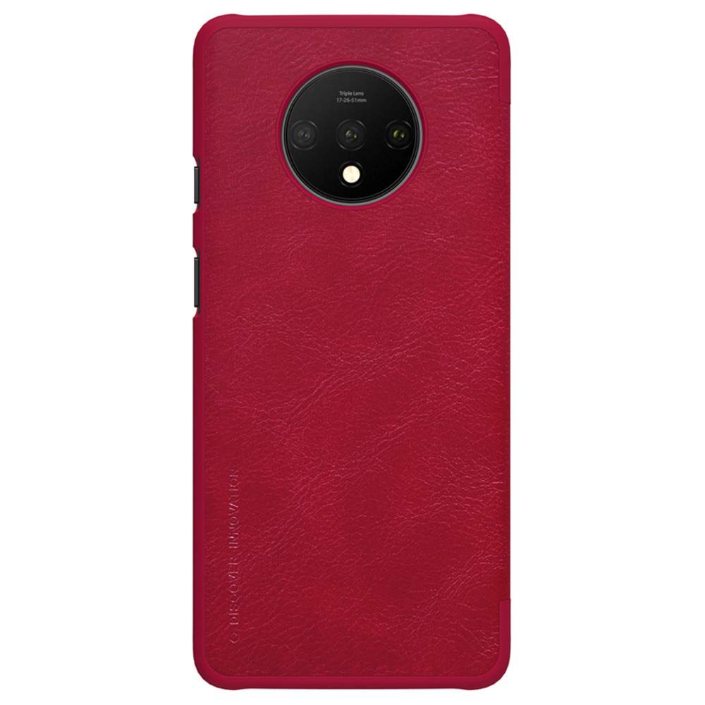 NILLKIN Leather Phone Case For Oneplus 7T Smartphone Red