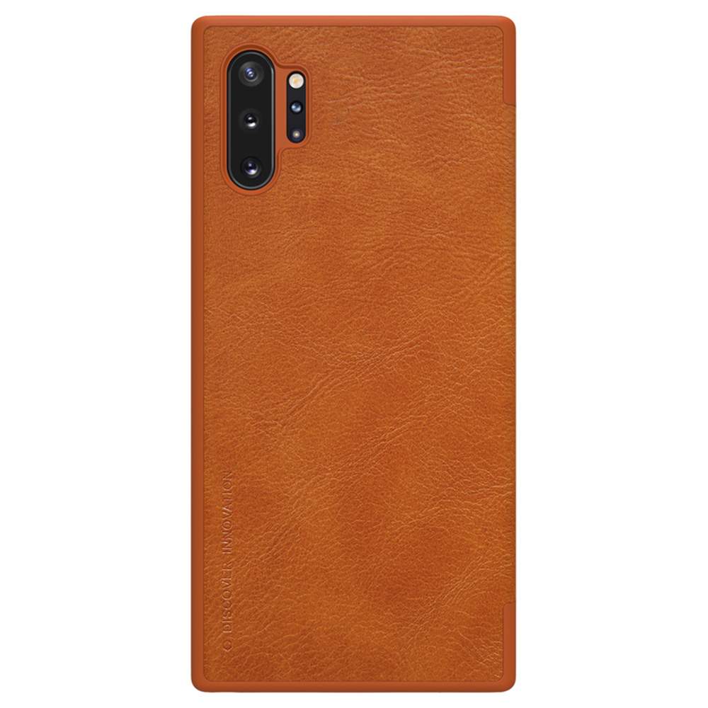 

NILLKIN Protective Leather Phone Case For Samsung Galaxy Note 10+ / Note 10+ 5G Smartphone - Brown