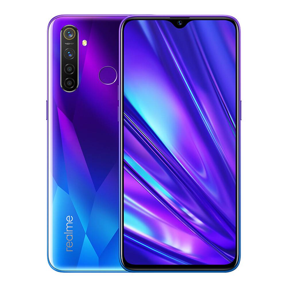 

Realme 5 Pro 4G LTE Smartphone 6.3 Inch FHD+ Dew-drop Screen Snapdragon 712AIE 8GB RAM 128GB ROM 48MP AI Quad Rear Cameras 4035mAh Large Battery Fingerprint ID Android P Global Version - Crystal Blue