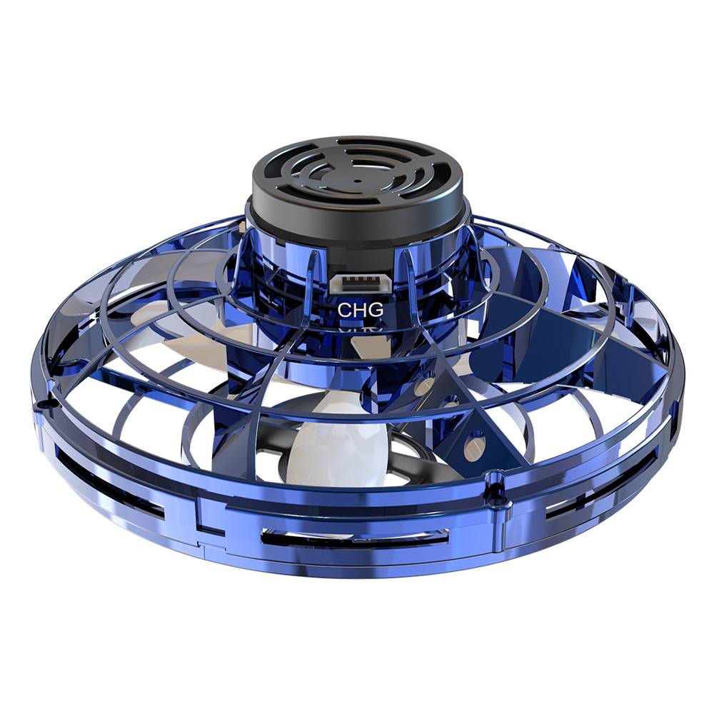 

2pcs FlyNova Tricked-Out Flying Spinner Toys USB Charging With 360 Degree Rotating And Shinning RGB LED Lights - Blue/Black