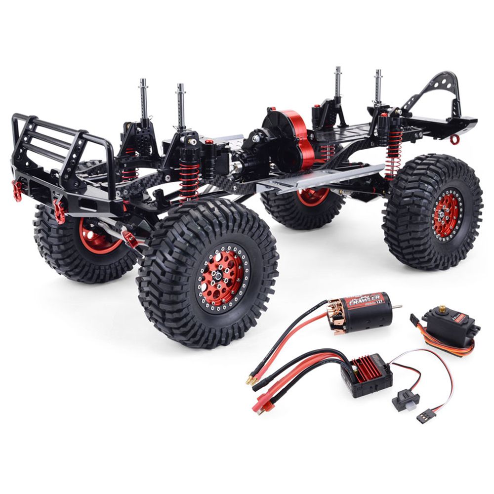 

Upgrade Gate Bridge 313mm Wheelbase CNC Aluminum And Carbon Fiber Chassis With Power System For 1/10 AXIAL SCX10 II RC Rock Crawler Climbing Vehicle