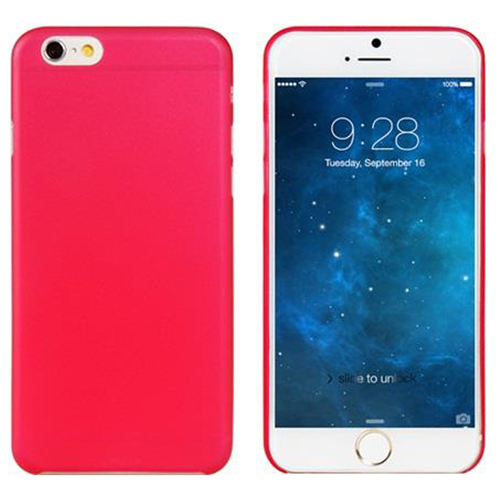 

4.7" Ultra-thin Plastic Back Cover Case for iPhone 6/6S - Red