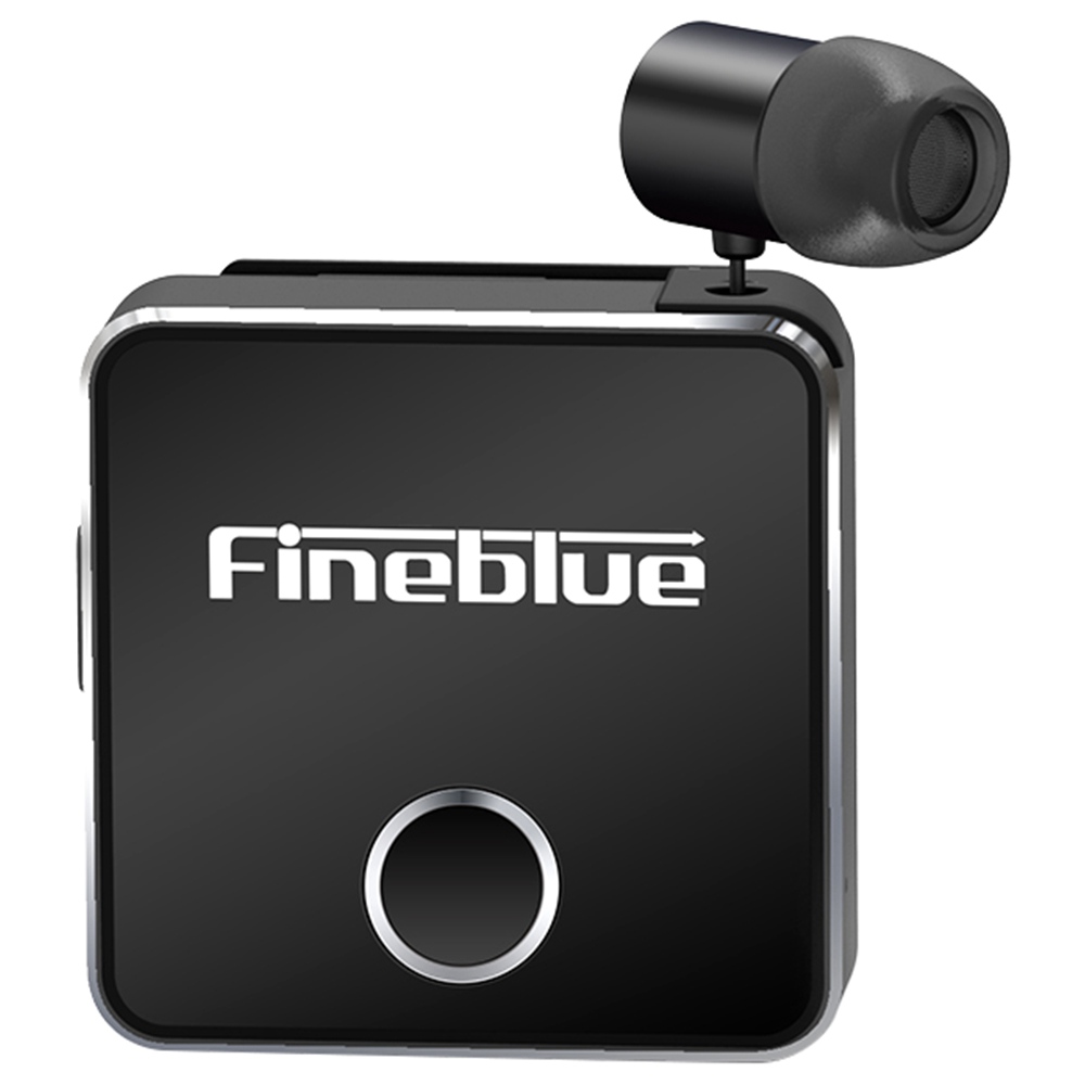 

Fineblue F1 Clip-on Bluetooth 5.0 Earphones HD Sound with Vibrating Alert Multipoint Connection 150 Hours with Mic - Black