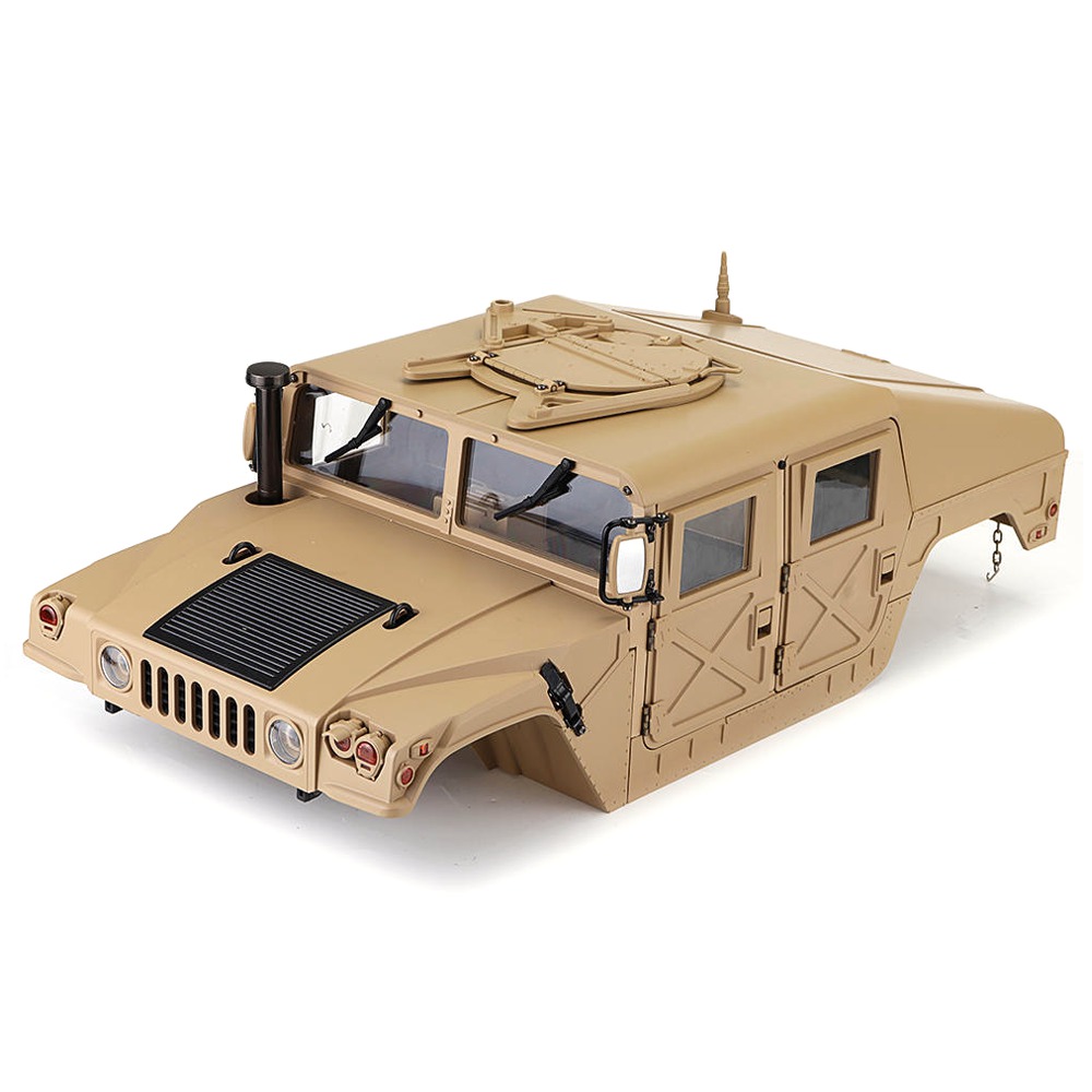 

HG P408 1/10 U.S.4X4 Military Vehicle Truck RC Car Spare Parts Body Shell With Decoration Part Sticker - Khaki