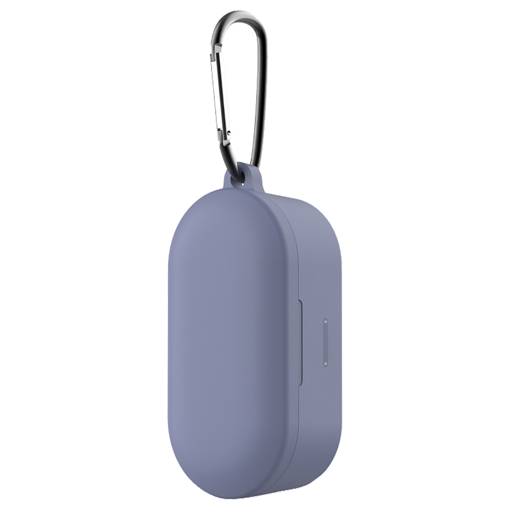 

Flexible Silicone Storage Case Shockproof Dustproof with Hook for QCY T1S/T2C/T2S TWS Earbuds Charging Case- Purple