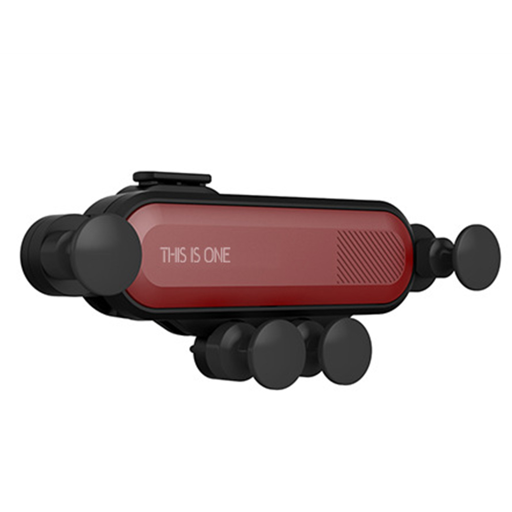 Support de téléphone de voiture 360-Degree Rotation Gravity Air Gravity pour smartphones pouces 4.7-6.5 - Rouge