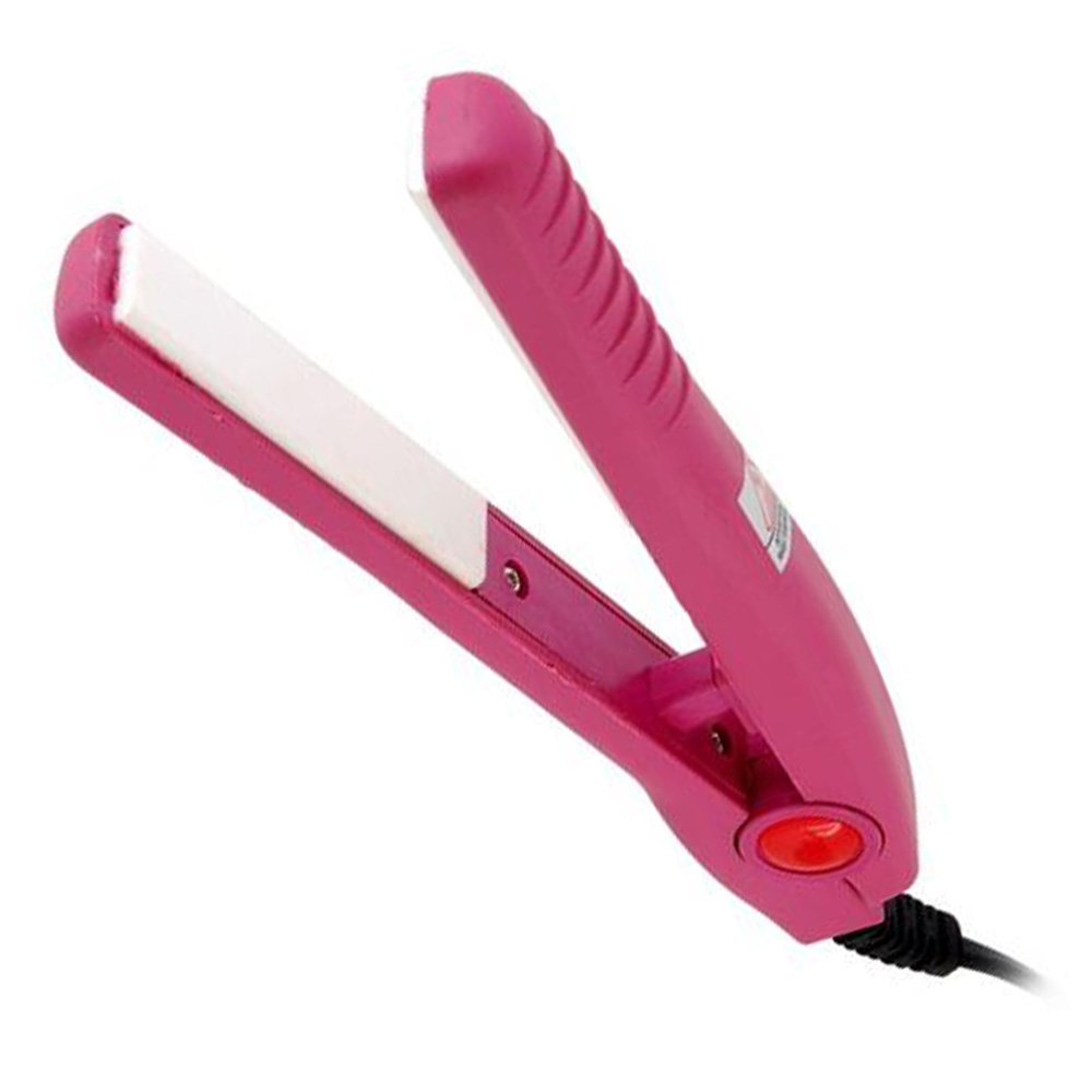 Compact Electric Hair Straightener Plum Red