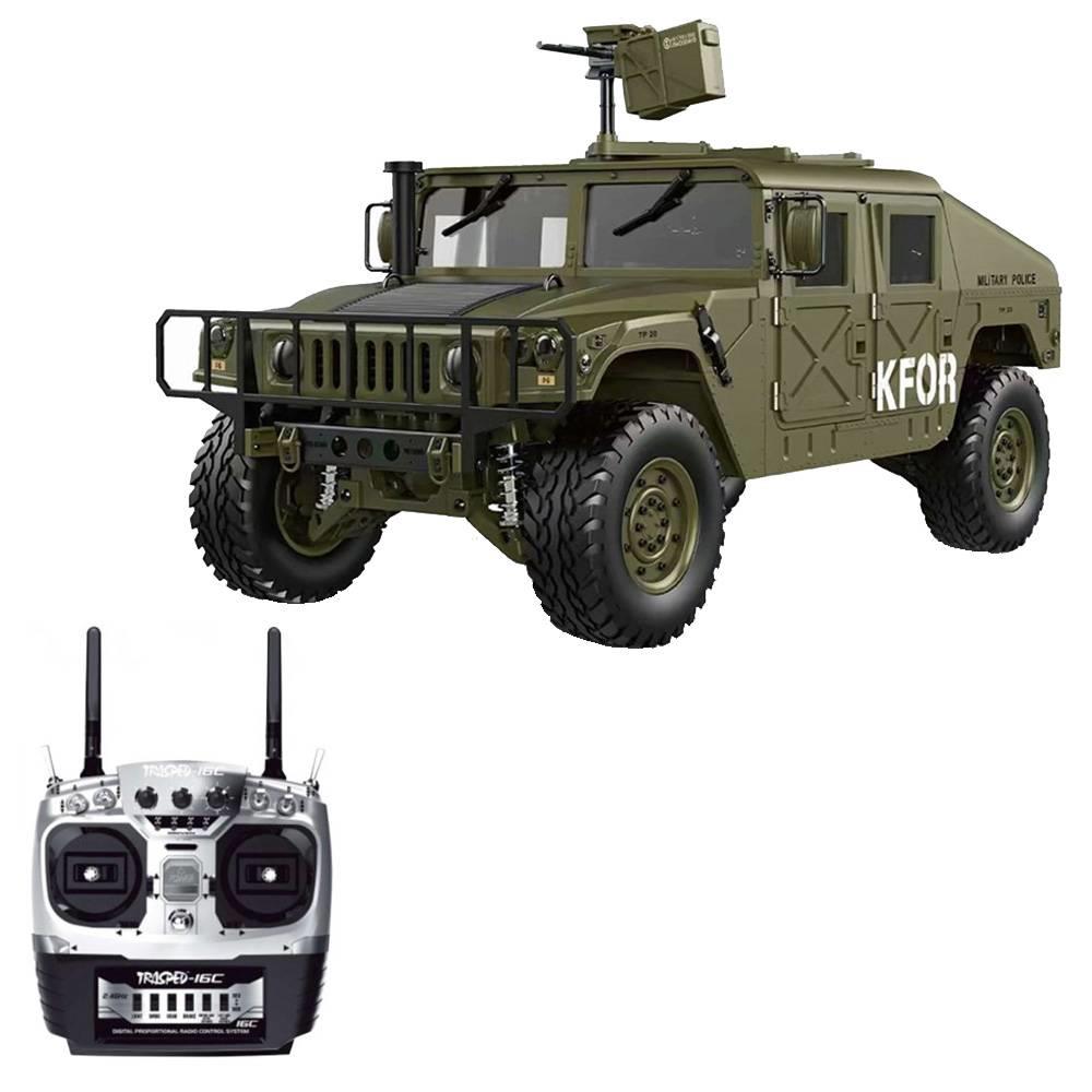 

HG P408 Light Sound Function Version 1/10 2.4G 4WD U.S.4X4 Military Vehicle Truck RC Car Without Battery Charger RTR - Army Green