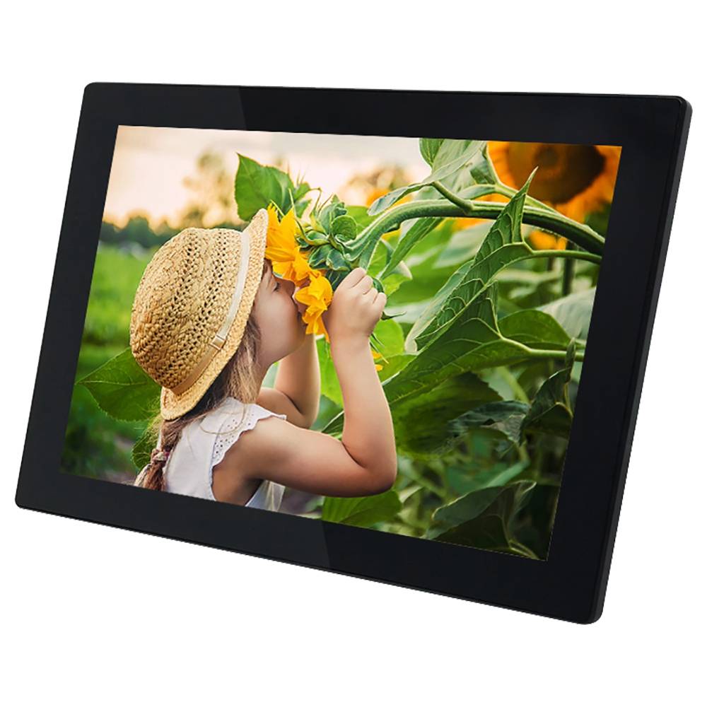 WF1010 10.1'' WiFi Cloud Digital Photo Frame 800x1280 IPS Touch Screen 1GB/16GB Facebook/Twitter/Email/APP Sharing Time and Weather Display - Black