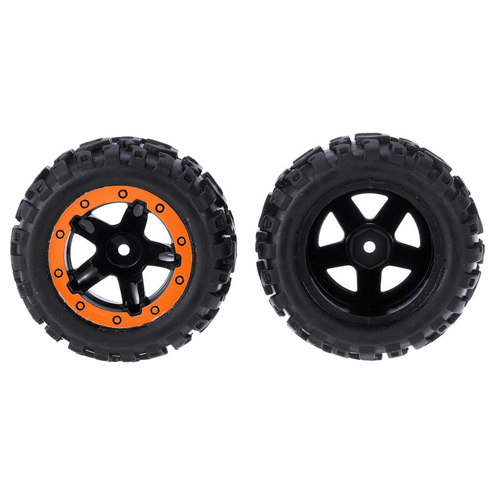 

HAIBOXING 16889 2.4G 4WD 1/16 Off-road Monster Truck RC Car Spare Parts Tires & Wheels Rims - Black & Orange