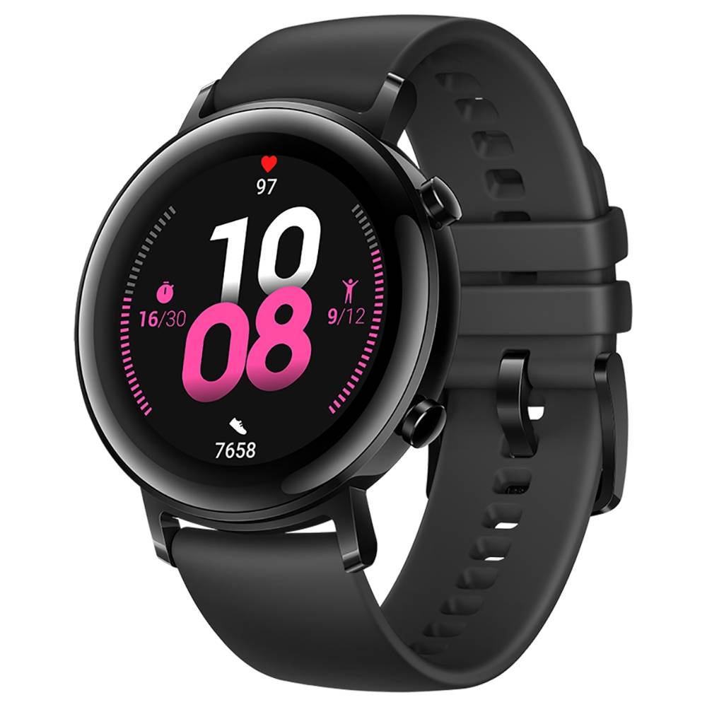 Huawei Watch GT 2 Sports Smart Watch 1.2 Inch AMOLED Colorful Screen Built-in GPS Heart Rate Oxygen Monitor 42mm - Black