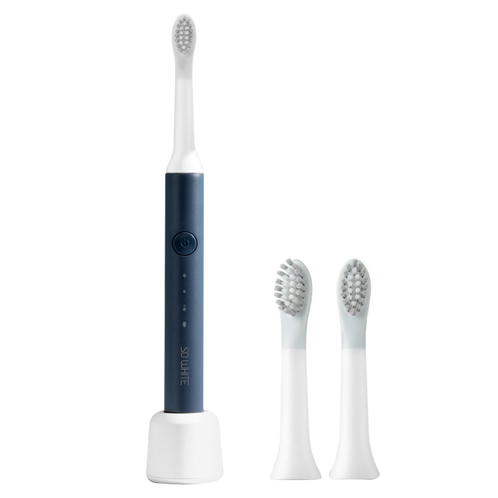 

Package A]So White (PINGJING) EX3 Sonic Electric Toothbrush Blue + 2pcs Electric Toothbrush Head
