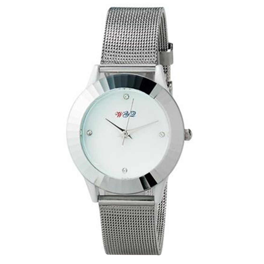 6809A - Kristallverzierte modische Damenuhr mit rundem Zifferblatt und analoger Armbanduhr