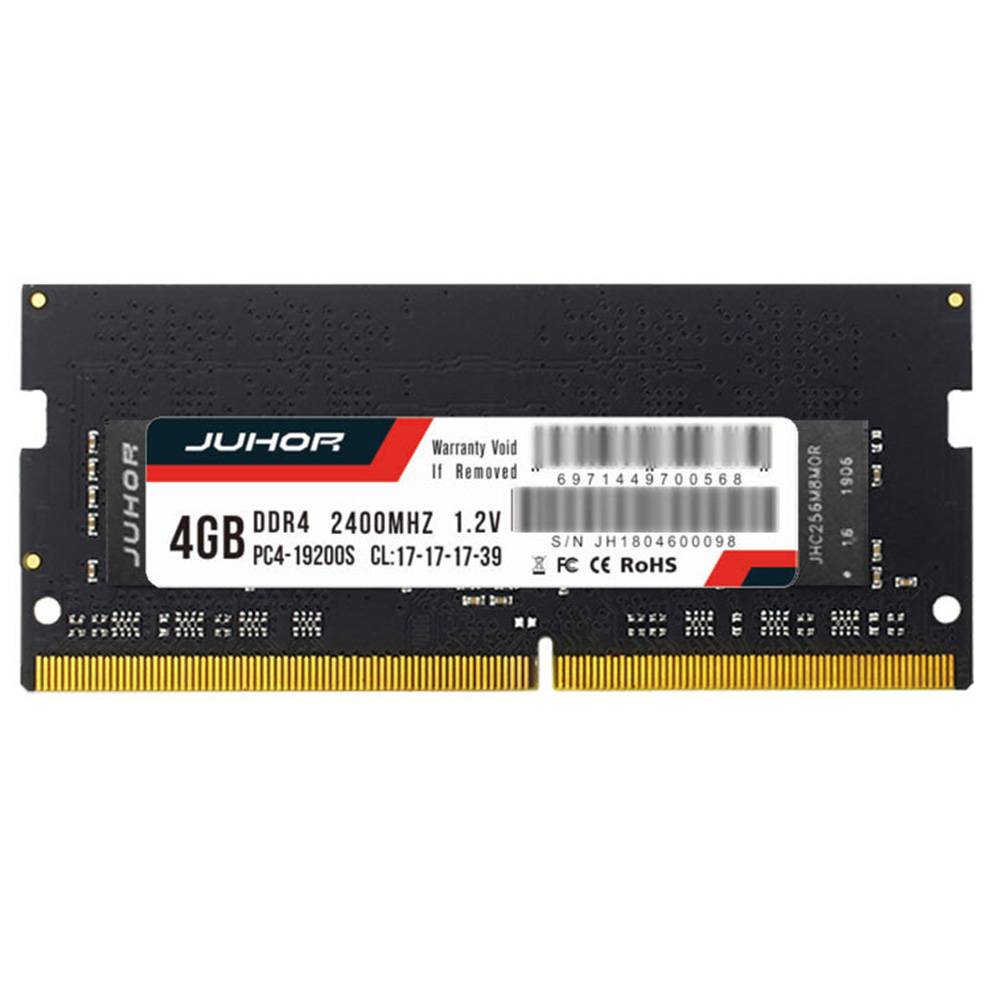 Juhor DDR4 4GB 2400Mhz 1.2V 288 Pin RAM Memory Module For Laptop - Black