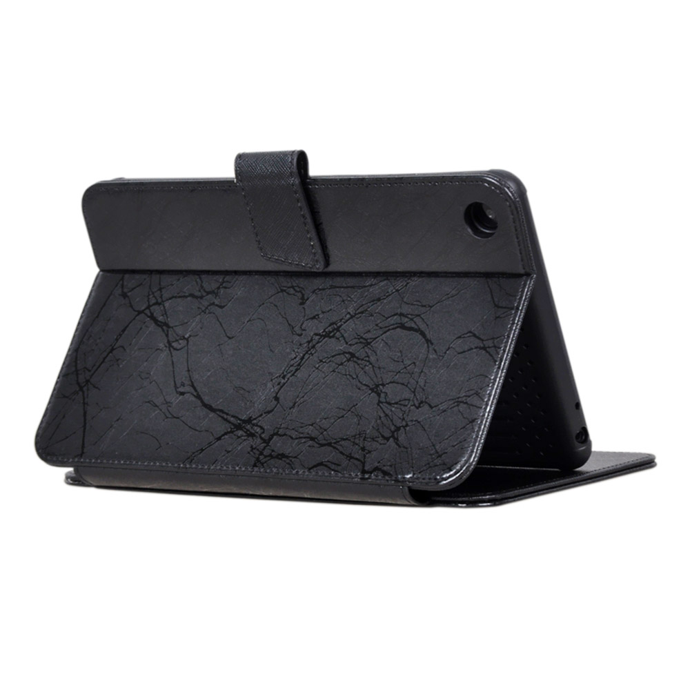 

Protective Leather Case with Printing Cover Kickstand Armband Function for Xiaomi Mi Pad 4 8 Inches Tablet PC - Black
