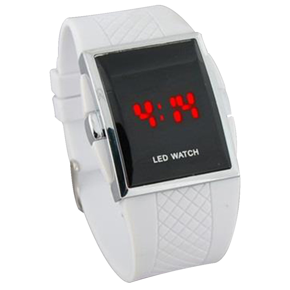 led watch stainless steel back