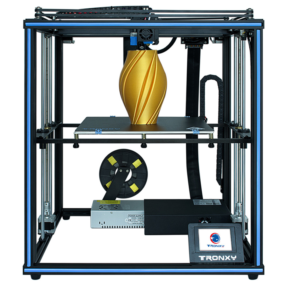 TRONXY X5SA Pro ARM 32 Bit Mainboard Industrial 3D Printer 330*330*400mm CoreXY Motion Modes 3.5 Inch Touch Operating Screen Titan Extruder Auto-leveling - Blue