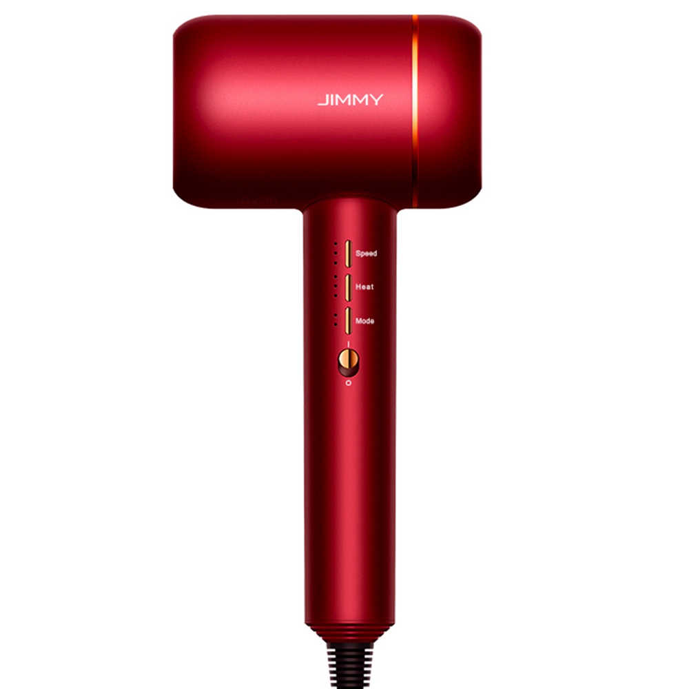 Secador de cabello Xiaomi JIMMY F6 220V 1800W Enchufe de la UE con reducción de ruido de iones negativos portátiles eléctricos - Rojo rubí