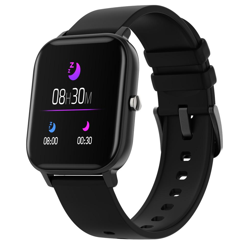 

Makibes P8 Smartwatch 1.4 Inch Blood Pressure Heart Rate Blood Oxygen Sleep Monitor IPX7 Waterproof for IOS/Android - Black