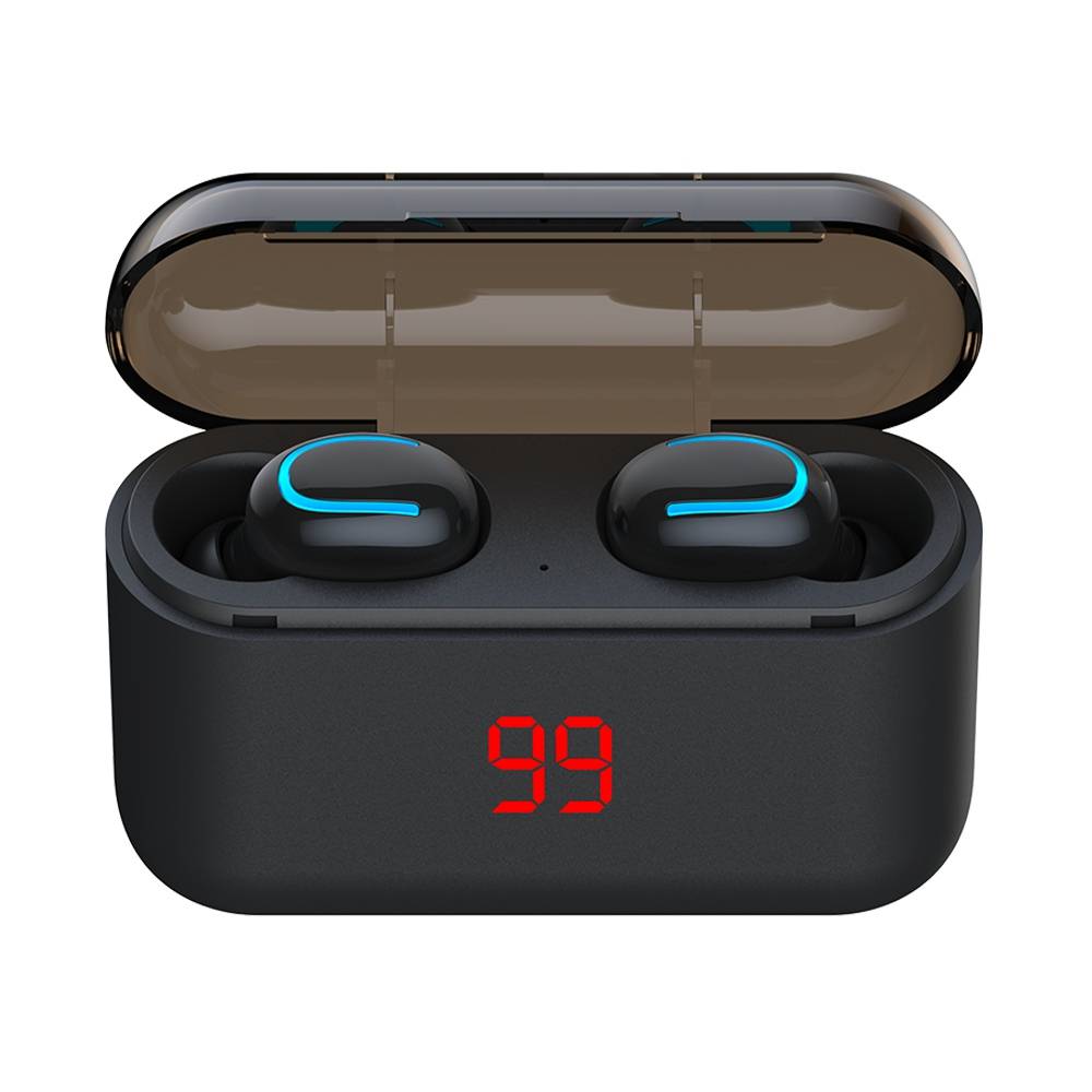 

Q32 Bluetooth 5.0 True Wireless Earphones HD Binaural Call Used Independently with 1500mAh Charging Case 120 Hours Standby Time IPX5 - Black