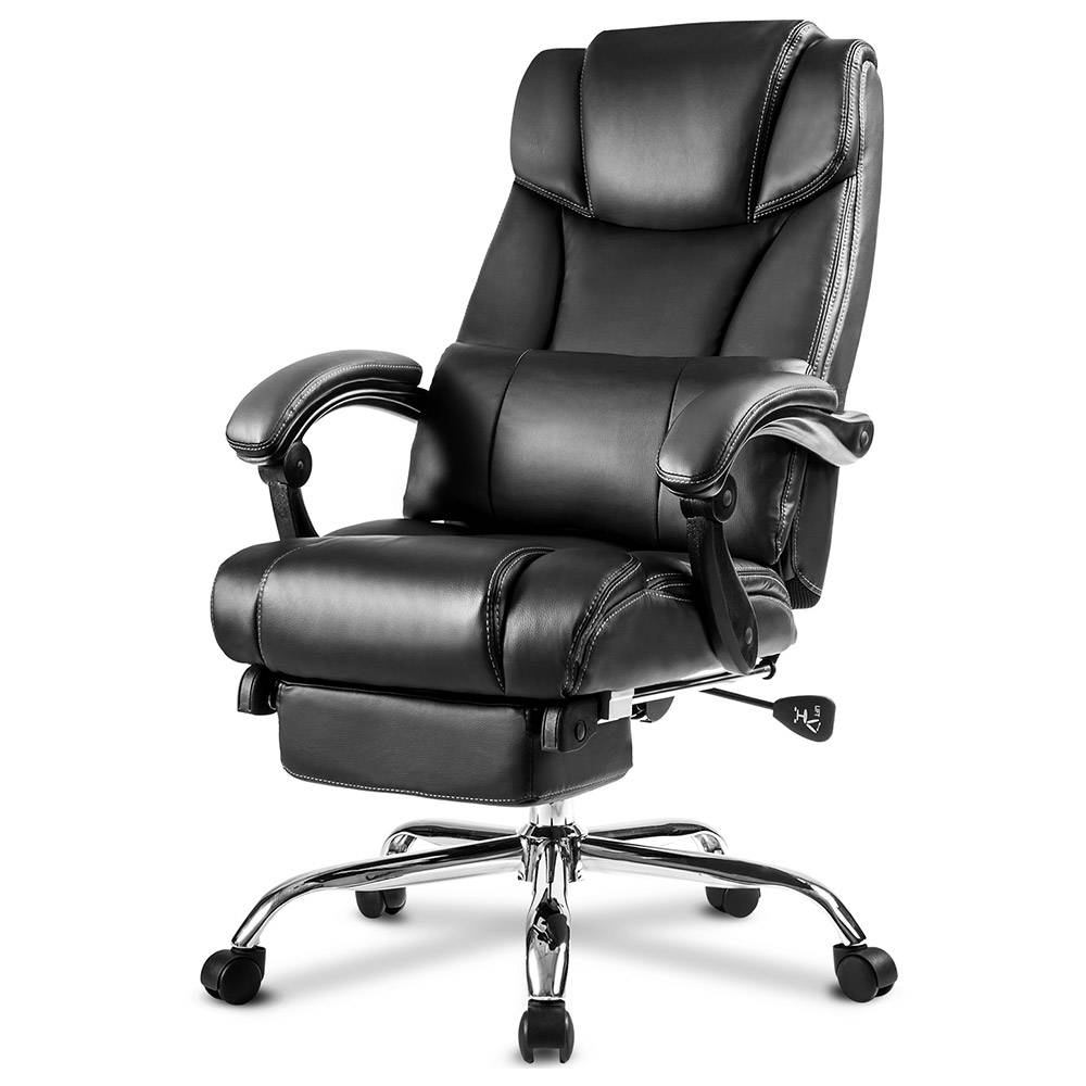 Pu Leather Adjustable Ergonomic Office Chair Black