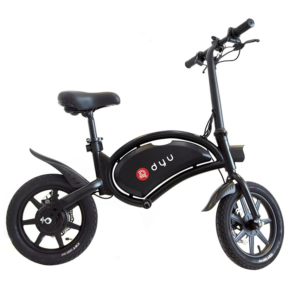 DYU D3F Folding Moped Electric Bike 14 Inch Black