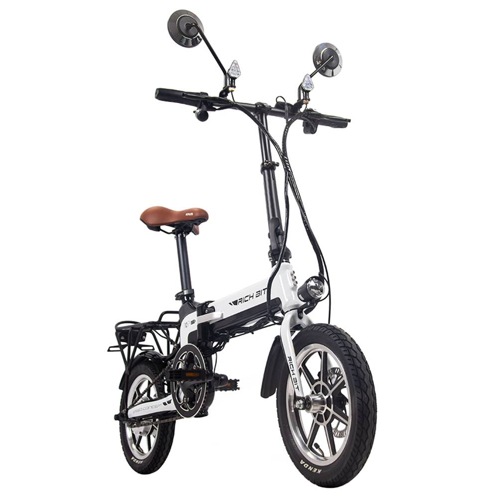 RICH BIT TOP-619 Folding Electric Moped Bike 250W Motor White