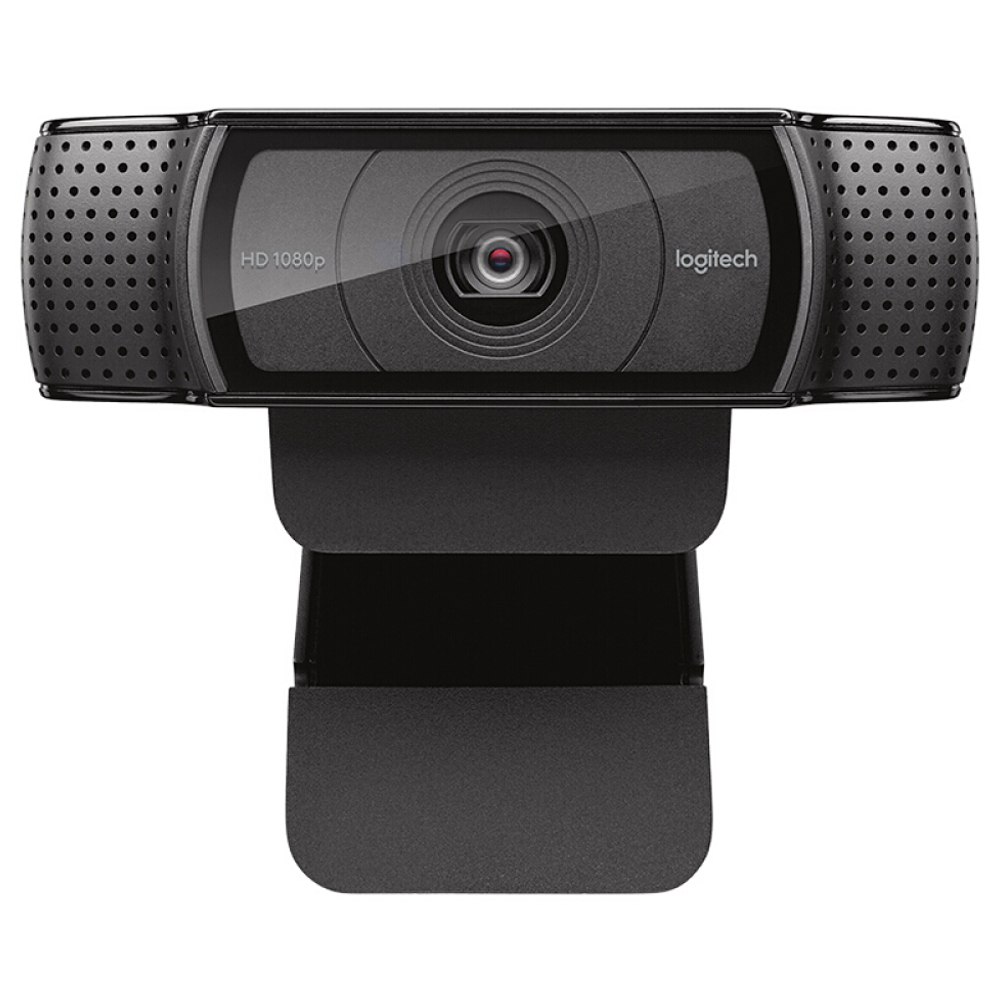 Logitech C920e 1080P วิดีโอ HD เว็บแคมกล้องออโต้โฟกัสเสียงสเตอริโอรองรับ Windows MAC Android - ดำ
