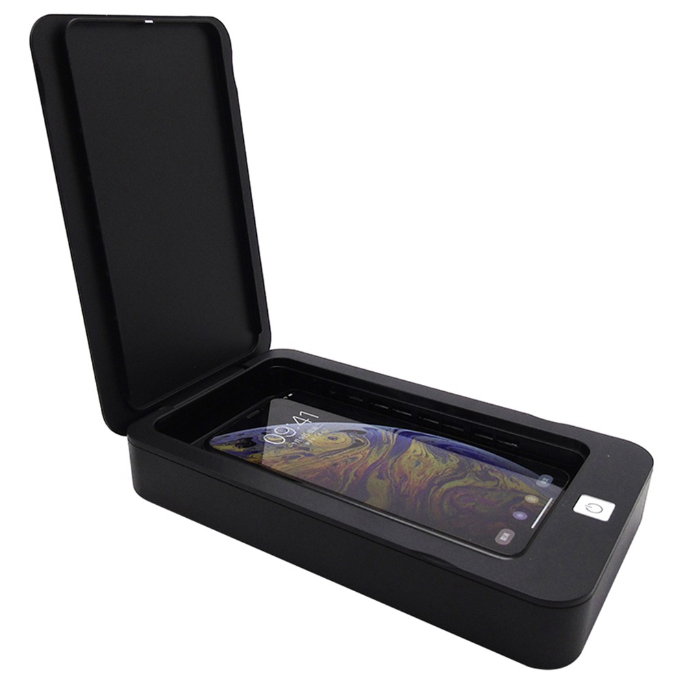 Boîte de stérilisateur de lumière UV multifonction portable noir